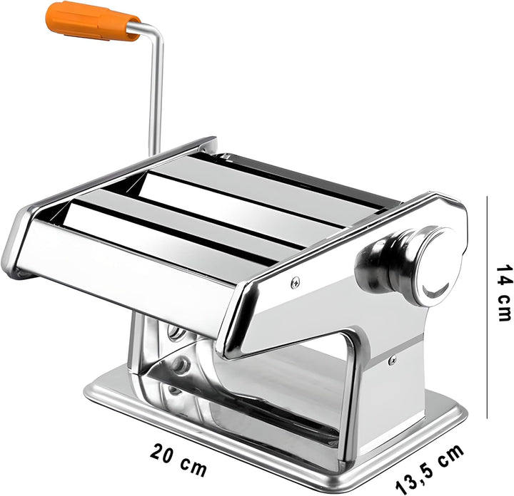 Retoo Manuelle Nudelmaschine Edelstahl, Pasta Maker, Pastamaschine Nudel Maschine für Spaghetti, Las