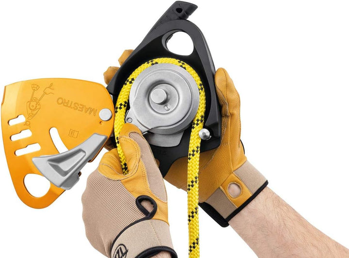 PETZL Unisex-Adult Maestro Descender S gelb, S gelb