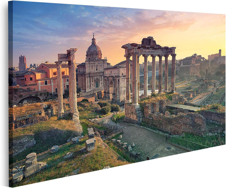islandburner Bild auf Leinwand Bild Des Forum Romanum In Rom Italien Bei Sonnenaufgang Bilder Wandbi