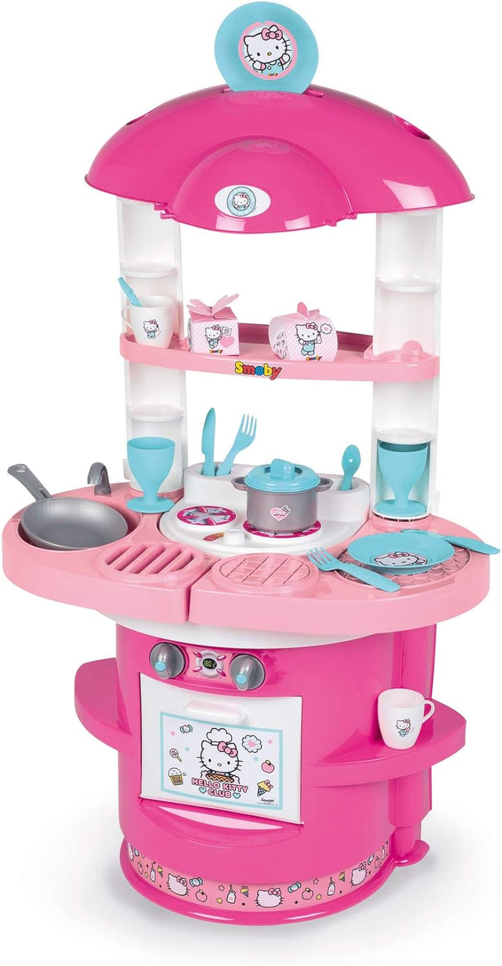 Smoby Hello Kitty Küche Cooky mit 17 Zubehör, für Kinder ab 3 Jahren, 72 x 30 x 80