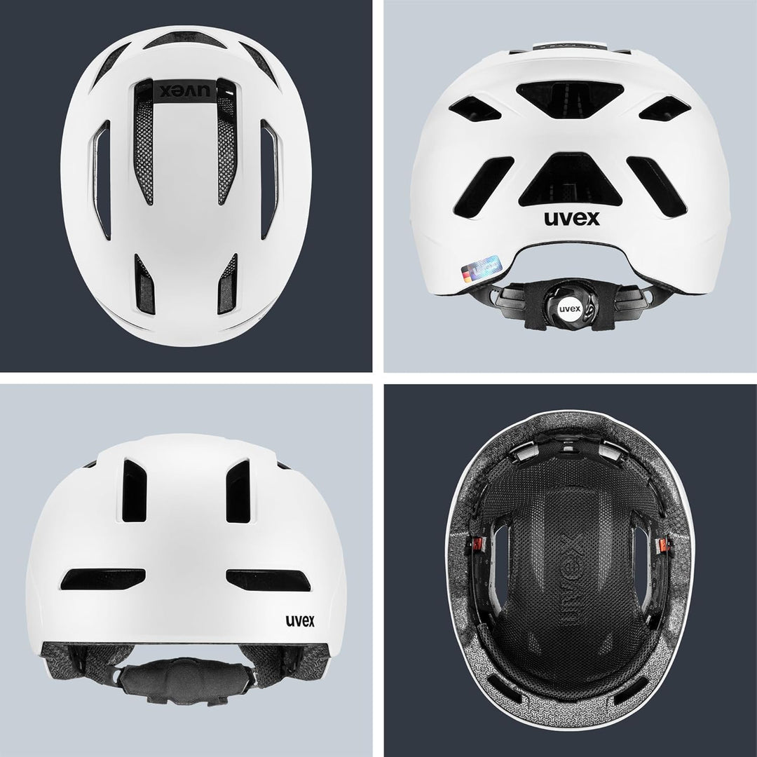 uvex urban Planet - nachhaltiger Fahrradhelm für Damen und Herren 54-58 cm Single white matt, 54-58