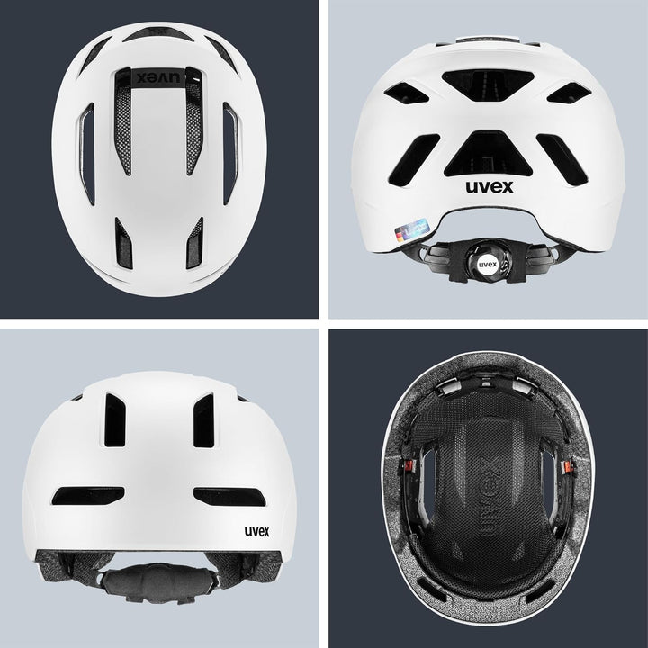 uvex urban Planet - nachhaltiger Fahrradhelm für Damen und Herren 54-58 cm Single white matt, 54-58