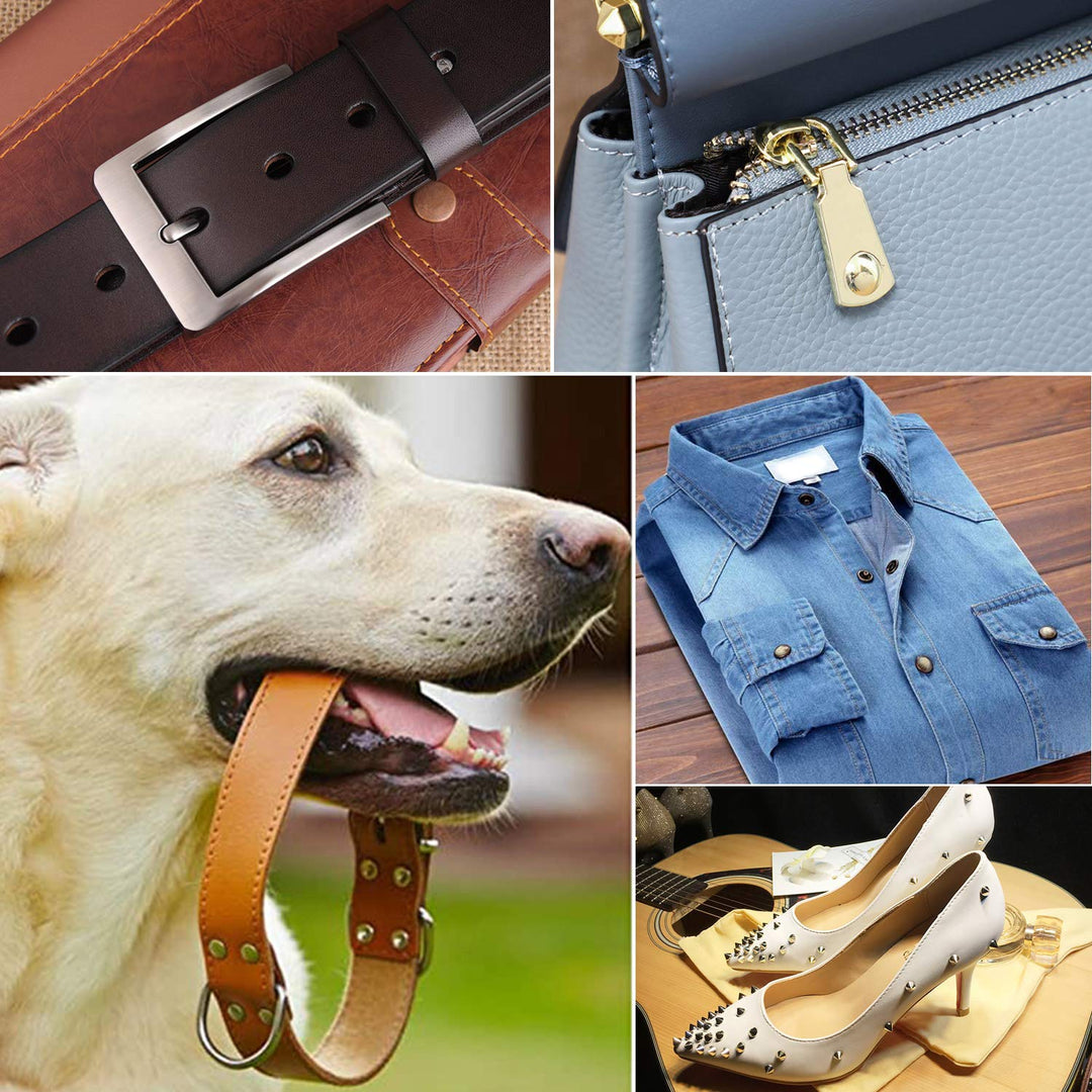 Lochzange Druckknopf Set, Lochzange für Leder, Gürtellochzange, Ledergürtel Puncher Drehlochzange mi