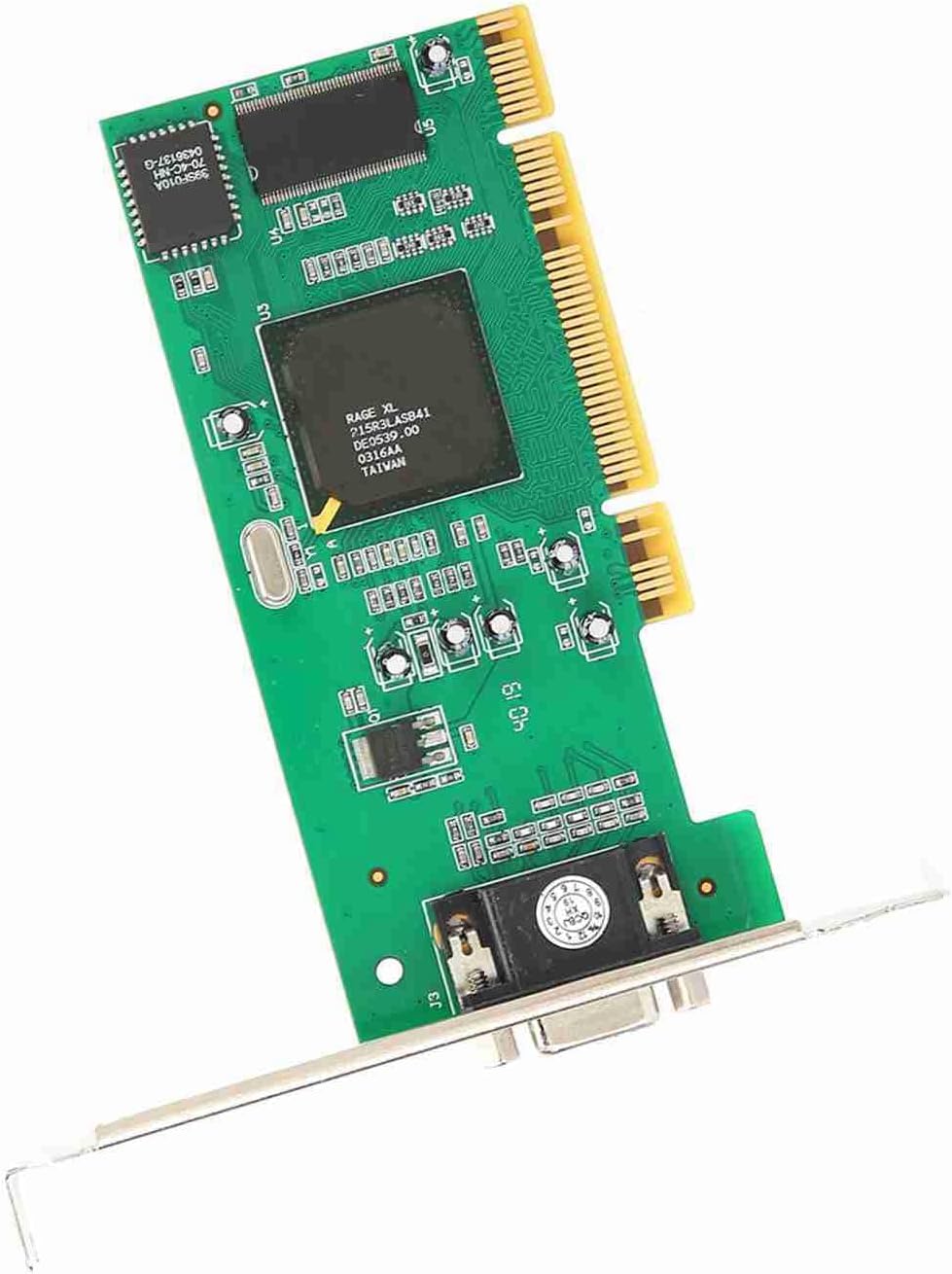 Goshyda Grafikkarte VGA PCI 8MB 32Bit, Desktop-Computerzubehör, Multi-Display für ATI Rage XL, VOD-S