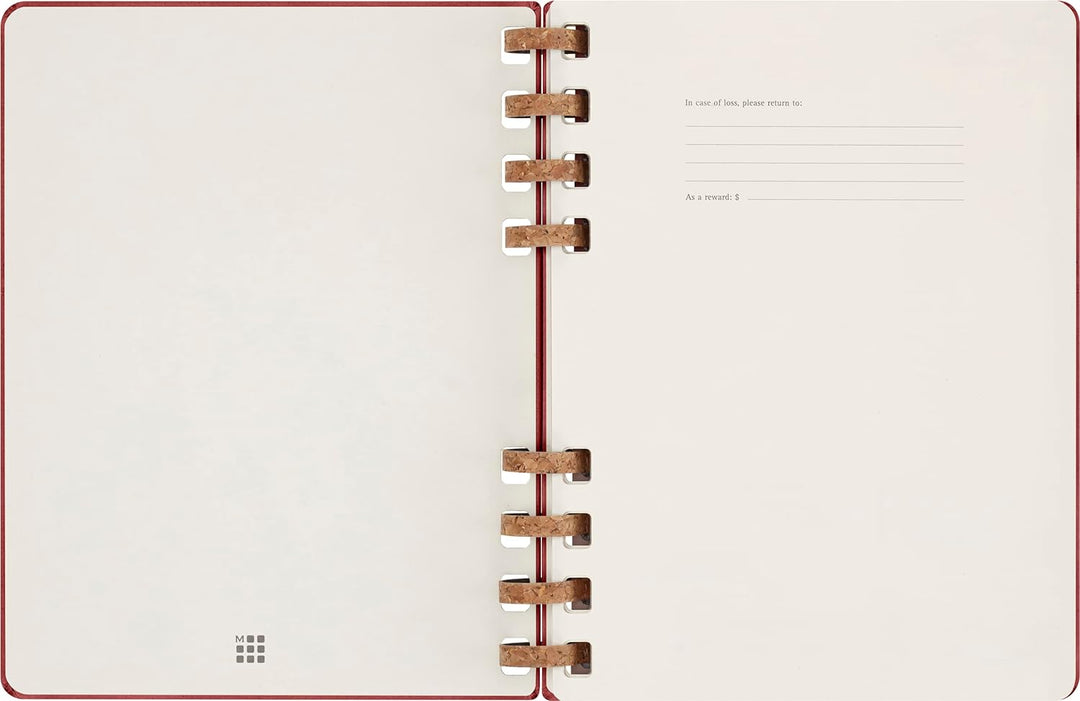 Moleskine Undatierter Monatsplaner, 12-Monats-Spiralplaner mit Festem Einband, Grösse: XL 20 x 25 cm