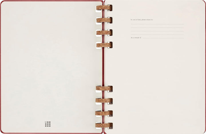 Moleskine Undatierter Monatsplaner, 12-Monats-Spiralplaner mit Festem Einband, Grösse: XL 20 x 25 cm