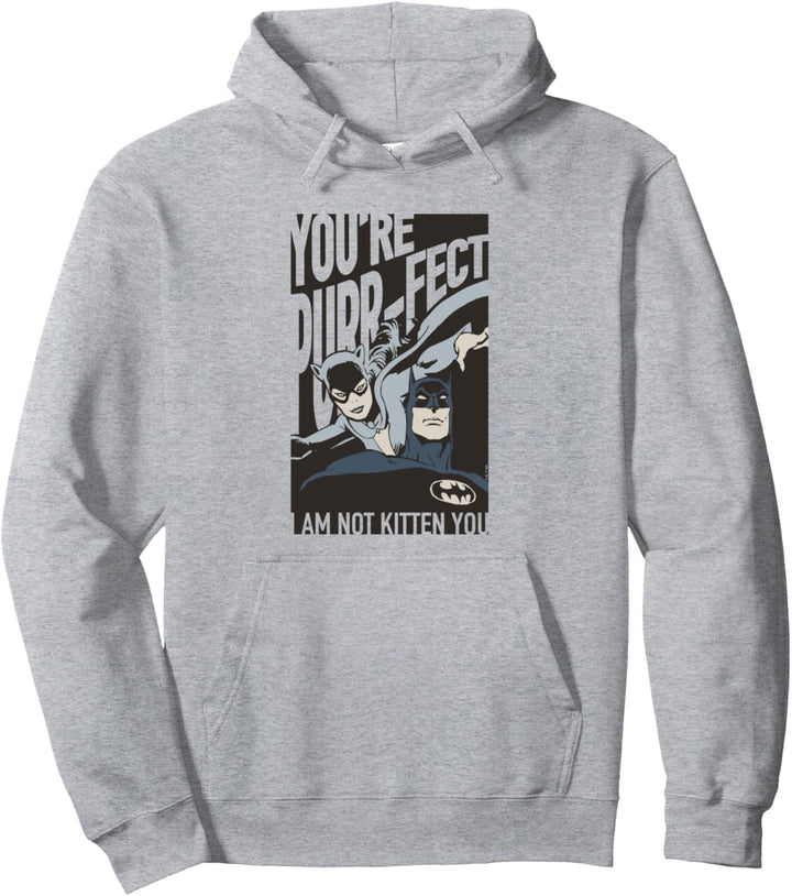 Batman Valentine's Day Catwoman You're Purrfect Pullover Hoodie
