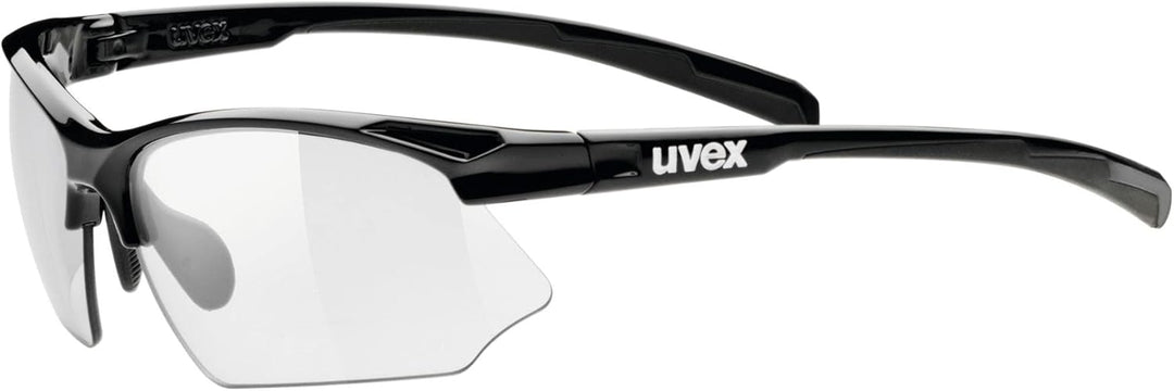 uvex Unisex – Erwachsene, sportstyle 802 V Sportbrille, selbsttönend, black/smoke, one size