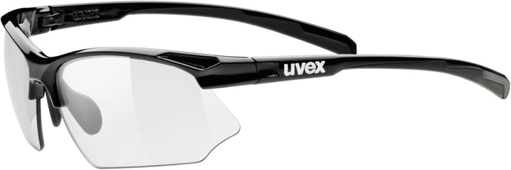 uvex Unisex – Erwachsene, sportstyle 802 V Sportbrille, selbsttönend, black/smoke, one size