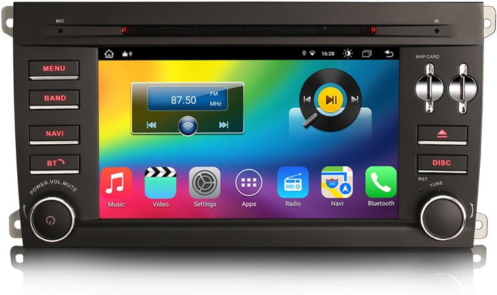 erisin 8 Core Android 12 Autoradio Navi für Porsche Cayenne Unterstützt GPS Kabellos Carplay Android