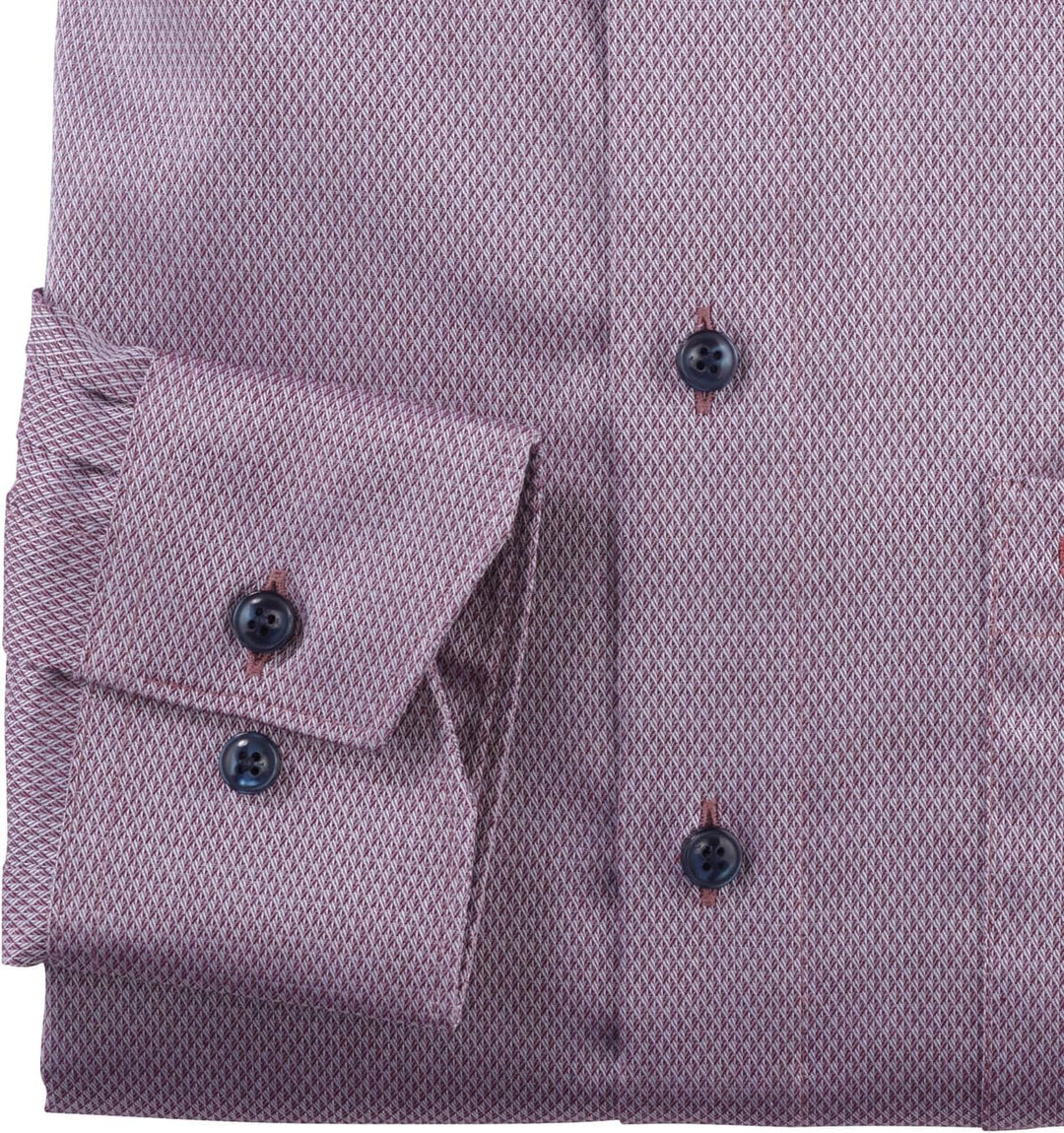 OLYMP Herren Businesshemd Langarm Luxor,Einfarbig,modern fit,Button-Down-Kragen 40 EU Dunkelrot 39,