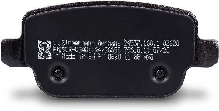 ZIMMERMANN 24537.160.1 Serie Bremsbelagsatz, Hinten, inklusive Platte dämpfend