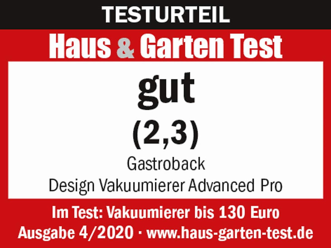 GASTROBACK #46013 Design Vakuumierer Advanced Pro, Sensor-Touch Bedienung 8 Liter/Min. Vakuumierleis
