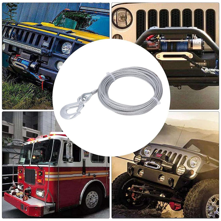 Aramox Windendrahtseil, 4 Mm X 12 M Kabel 2000 LBS Stärke Edelstahl Verzinkt Ersatz