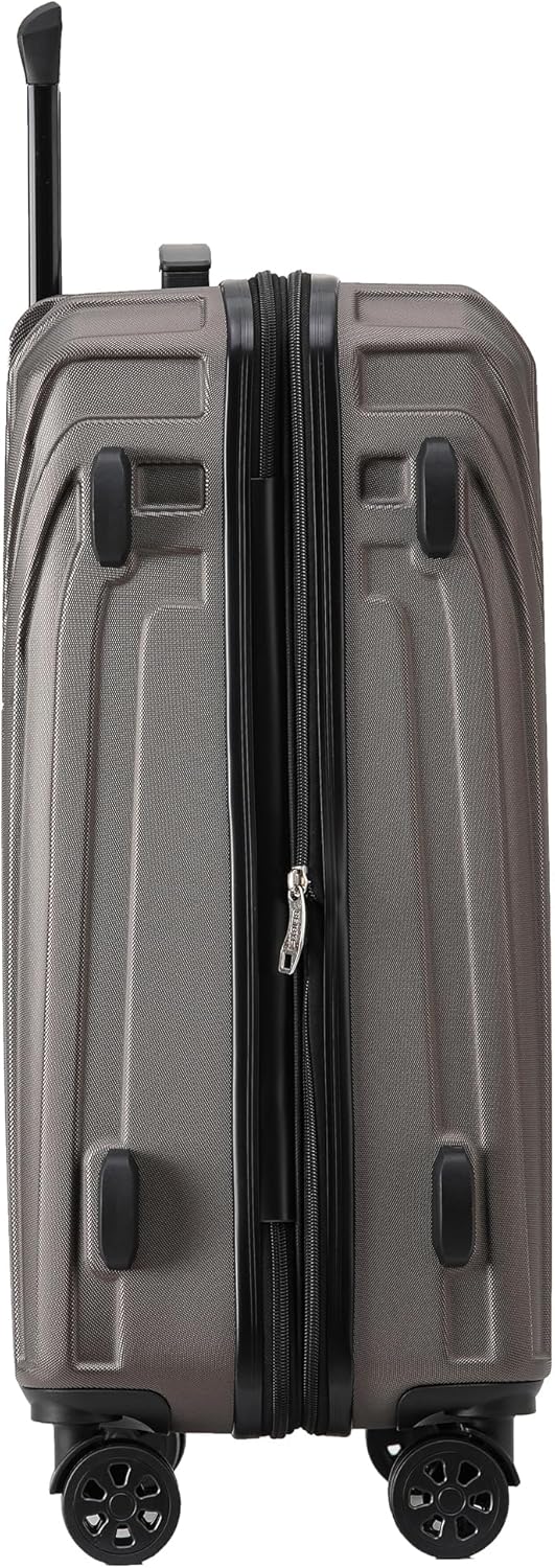 BEIBYE Kofferset Rollkoffer Koffer Hartschale,TSA Schloss, Zwillingsrollen, Erweiterung (Coffee, 76