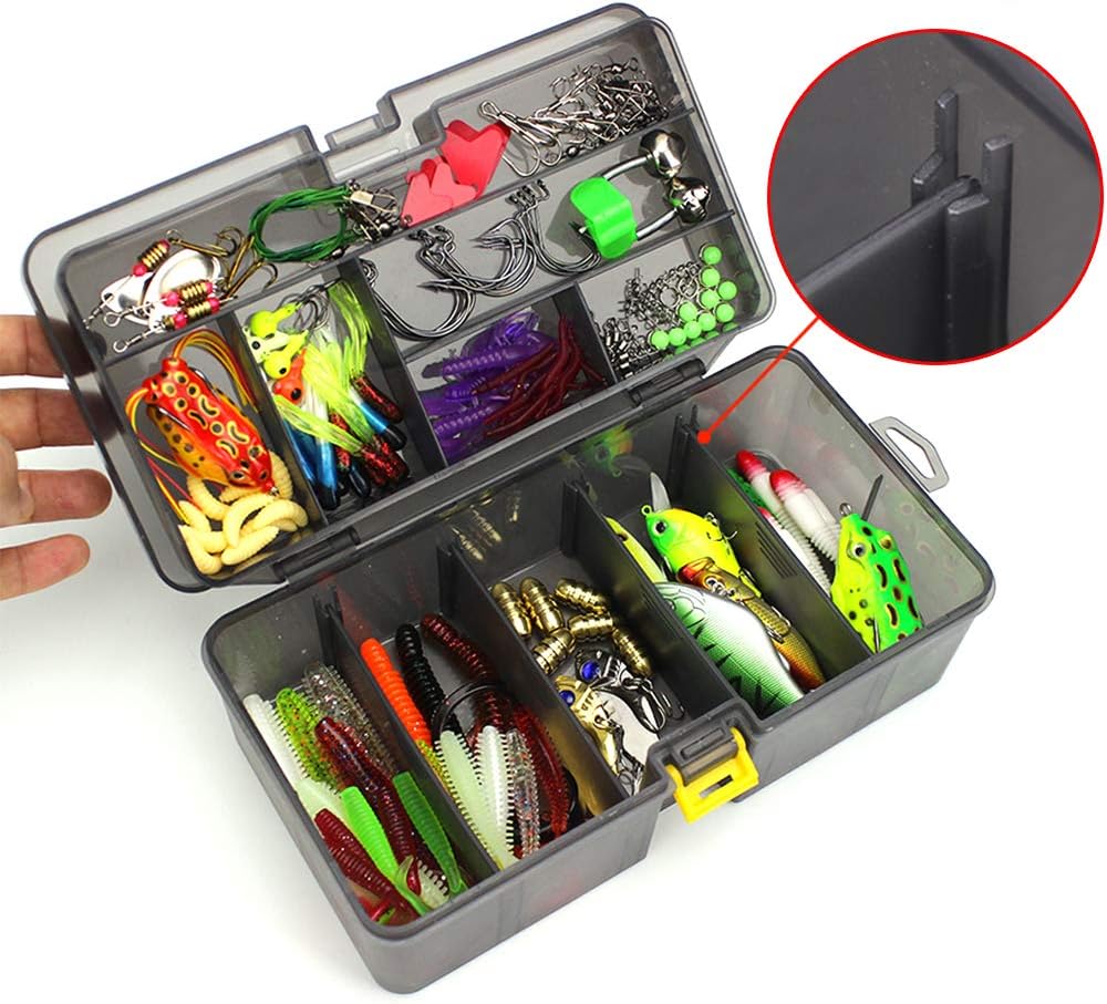 Leeko Angelköder, Spinner Angeln Set, Kunstköder Blinker Gummiköder für Hecht Forelle Zander