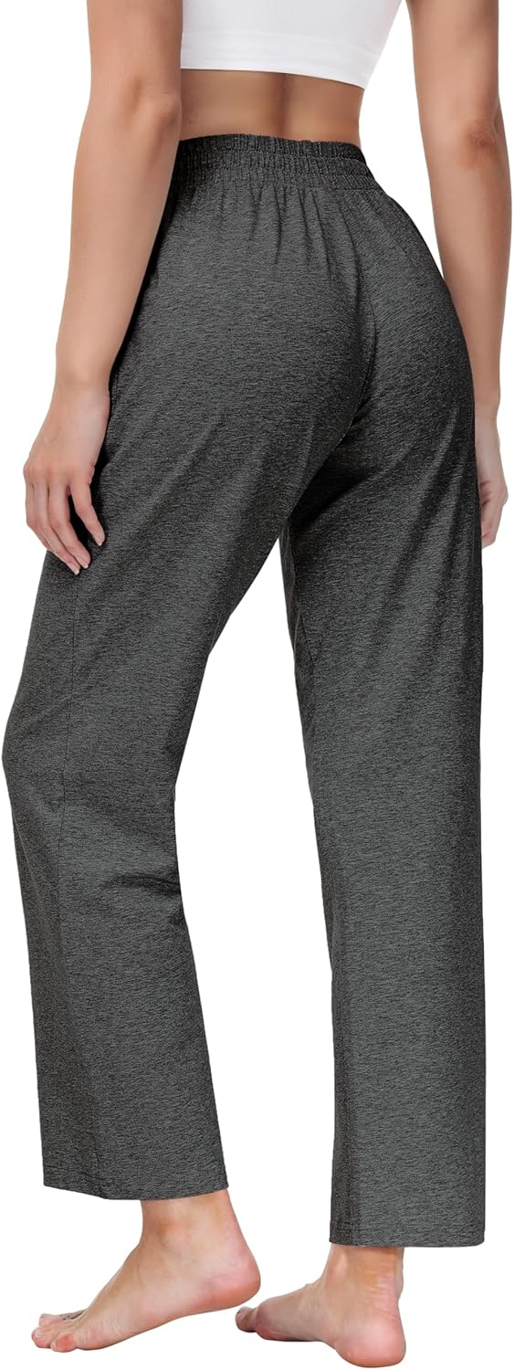 Butrends Damen Jogginghose Baumwolle mit offenem Boden Yoga Sporthose Hohe Taile Trainingshose Loung