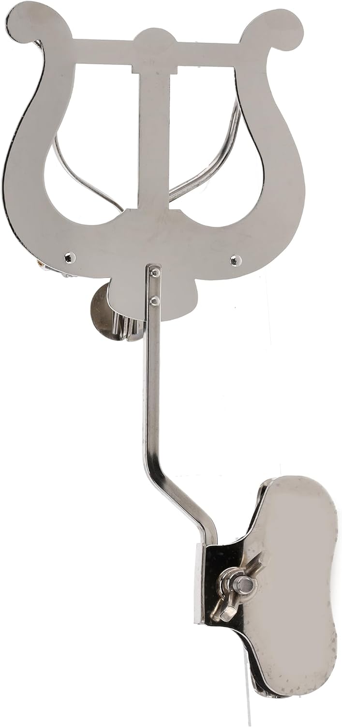 Gewa 730595 Marschnotenhalter Posaune grosse Lyra, vernickelt, Becherbefestigung Posaune 2 Drücker V