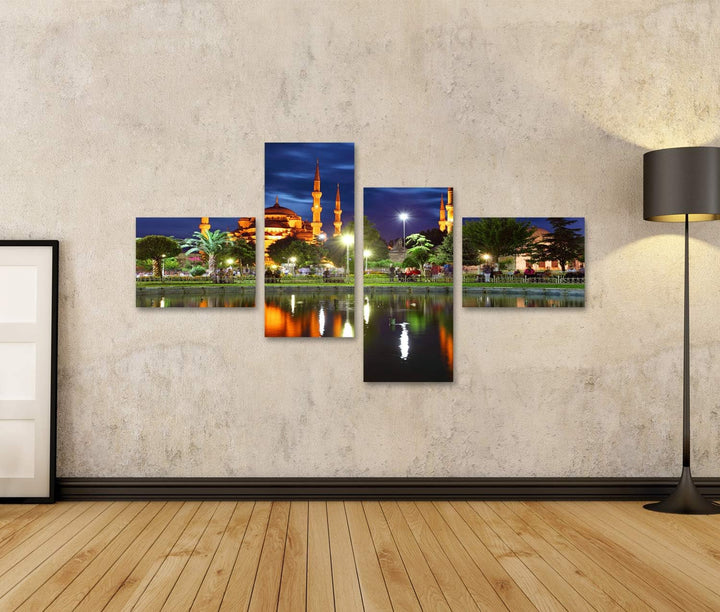 islandburner Bild auf Leinwand Blaue Moschee Istanbul Türkei Bilder Wandbilder Poster Leinwand 150x8