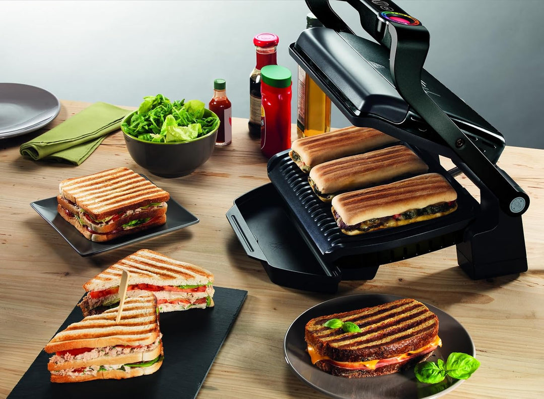 TEFAL GC7128 OPTIGRILL+ Kontaktgrill | 6 Automatikprogramme | Manueller Modus mit 4 Temperaturstufen