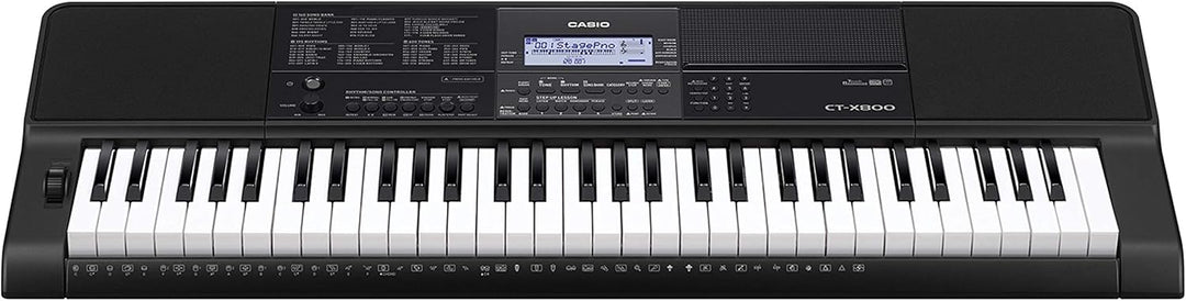 Casio CT-X800 Keyboard mit 61 anschlagdynamischen Standardtasten und Begleitautomatik Single, Single