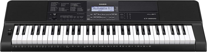 Casio CT-X800 Keyboard mit 61 anschlagdynamischen Standardtasten und Begleitautomatik Single, Single