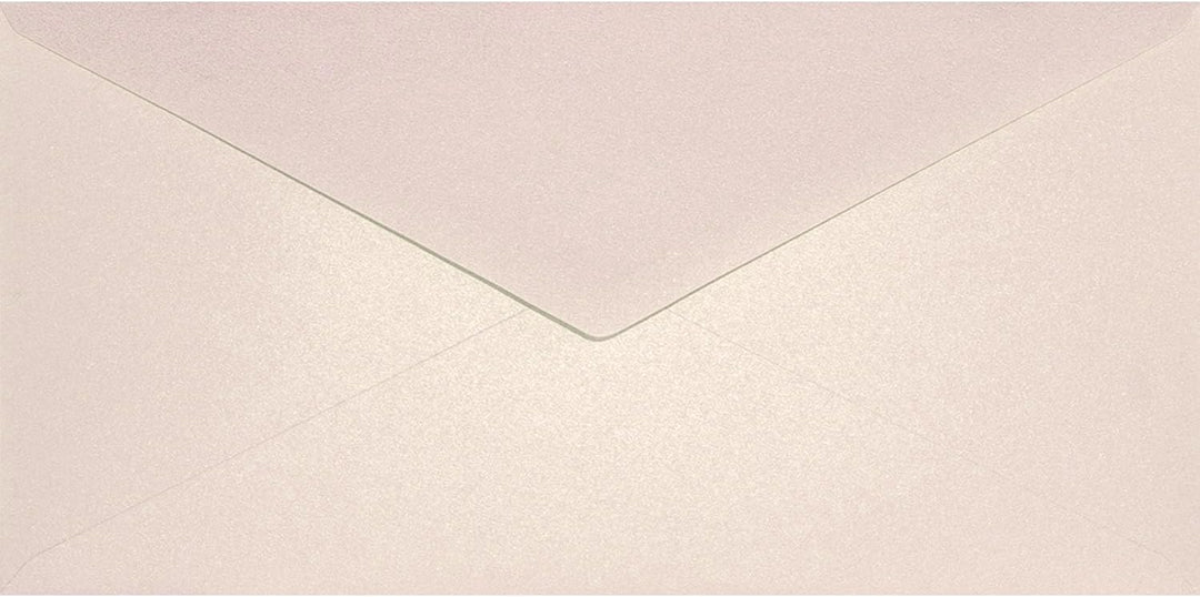 Netuno 100 Briefumschläge Perlmutt-Rose-Gold DIN lang 110x 220 mm 120g Aster Metallic Candy Pink Gol