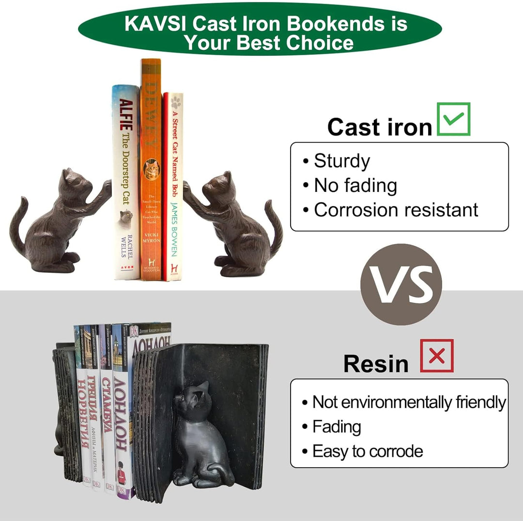 Dekorative Buchstützen, Einzigartige Gusseisen Katze Form Buch Enden, um Bücher Schwerlast zu Halten