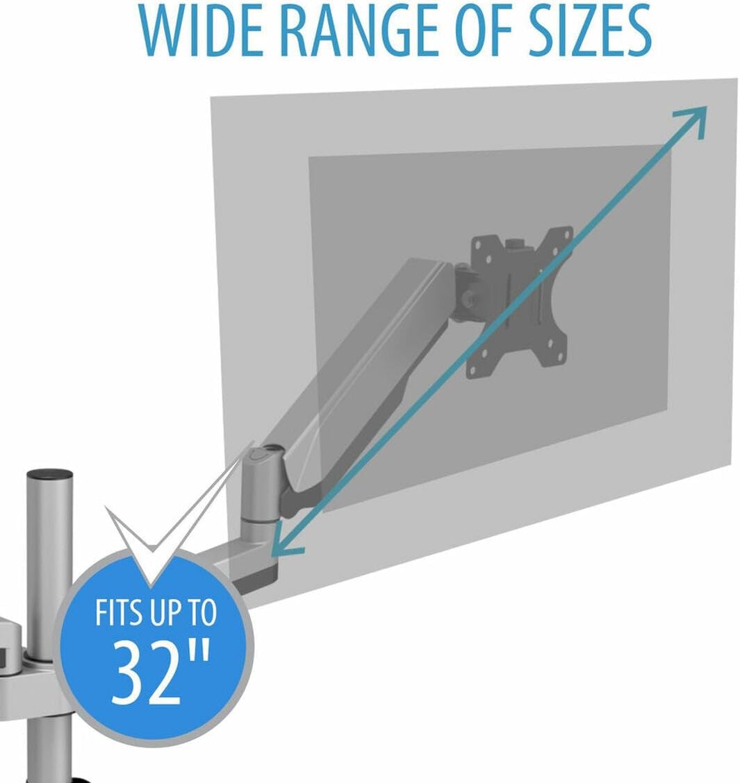 V7 DM1TA-1E Monitorhalterung mit Touch-Anpassung für Bildschirme bis zu 32 Zoll und 8 kg Touch Adjus