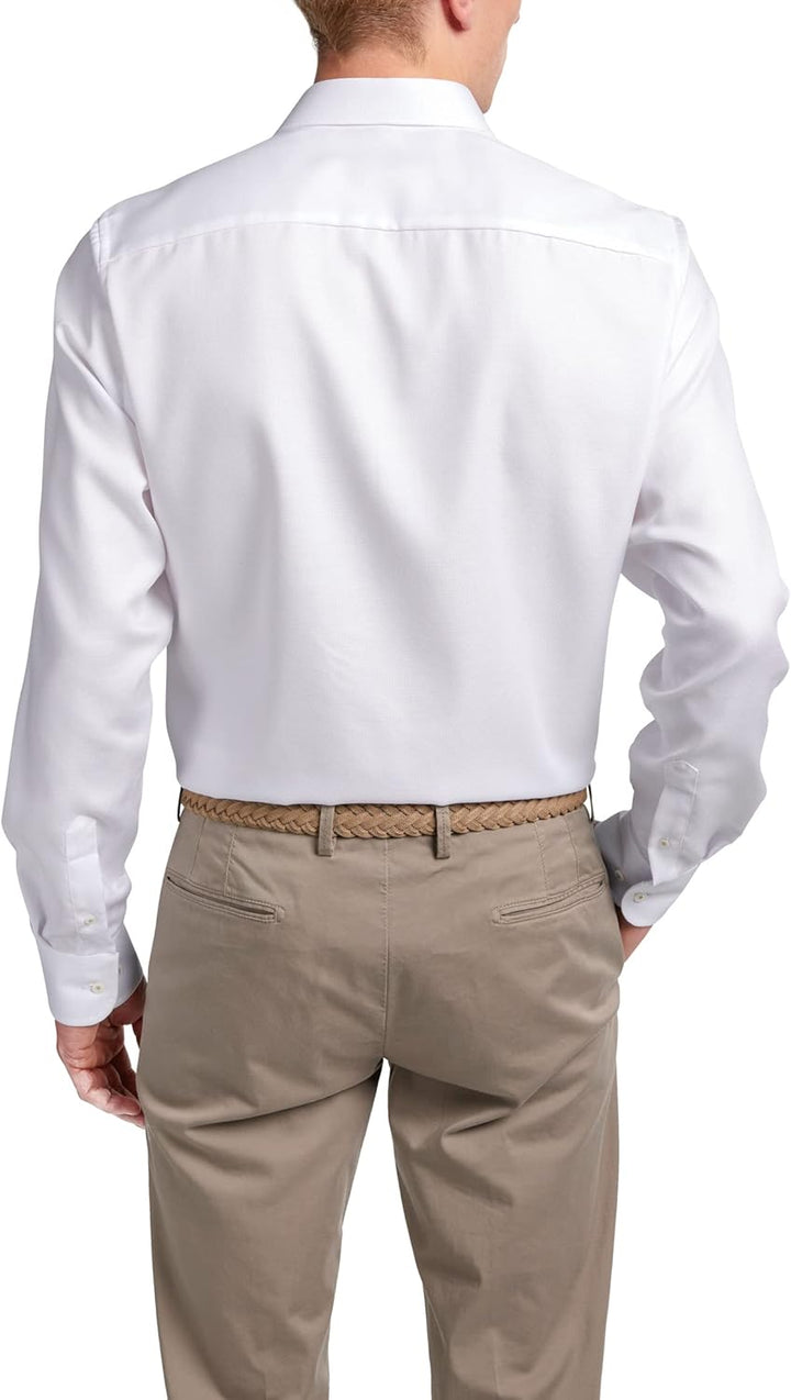 eterna Slim Fit Businesshemd Langarm New Kent Kragen Struktur Besatz weiss 42 Weiss, 42 Weiss