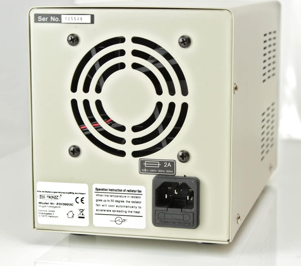 edi-tronic DC Labornetzgerät 0-30V 0-3A regelbar 2 LCDs beleuchtet Netzgerät regelbares Labornetztei