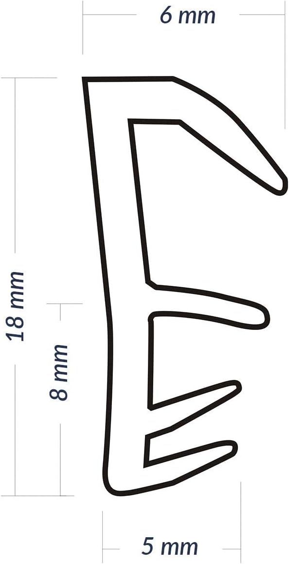 DQ-PP Flügelfalzdichtung | Braun | 20 Meter | TPE Gummi | SFD-14 | Fensterdichtung Türdichtung Falzd