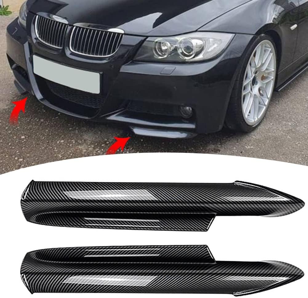 SPORTARC 2 x Frontstossstangen-Lippensplitter für BMW 3er-Serie E90 E91 320i 330i 2005–2008 Kohlefas