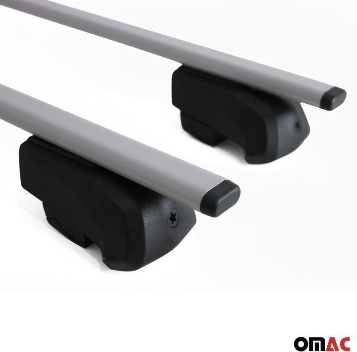 Dachträger Gepäckträger kompatibel mit Opel Mokka X 2015-2023 Grundträger TÜV ABE Silber 2X Mokka X
