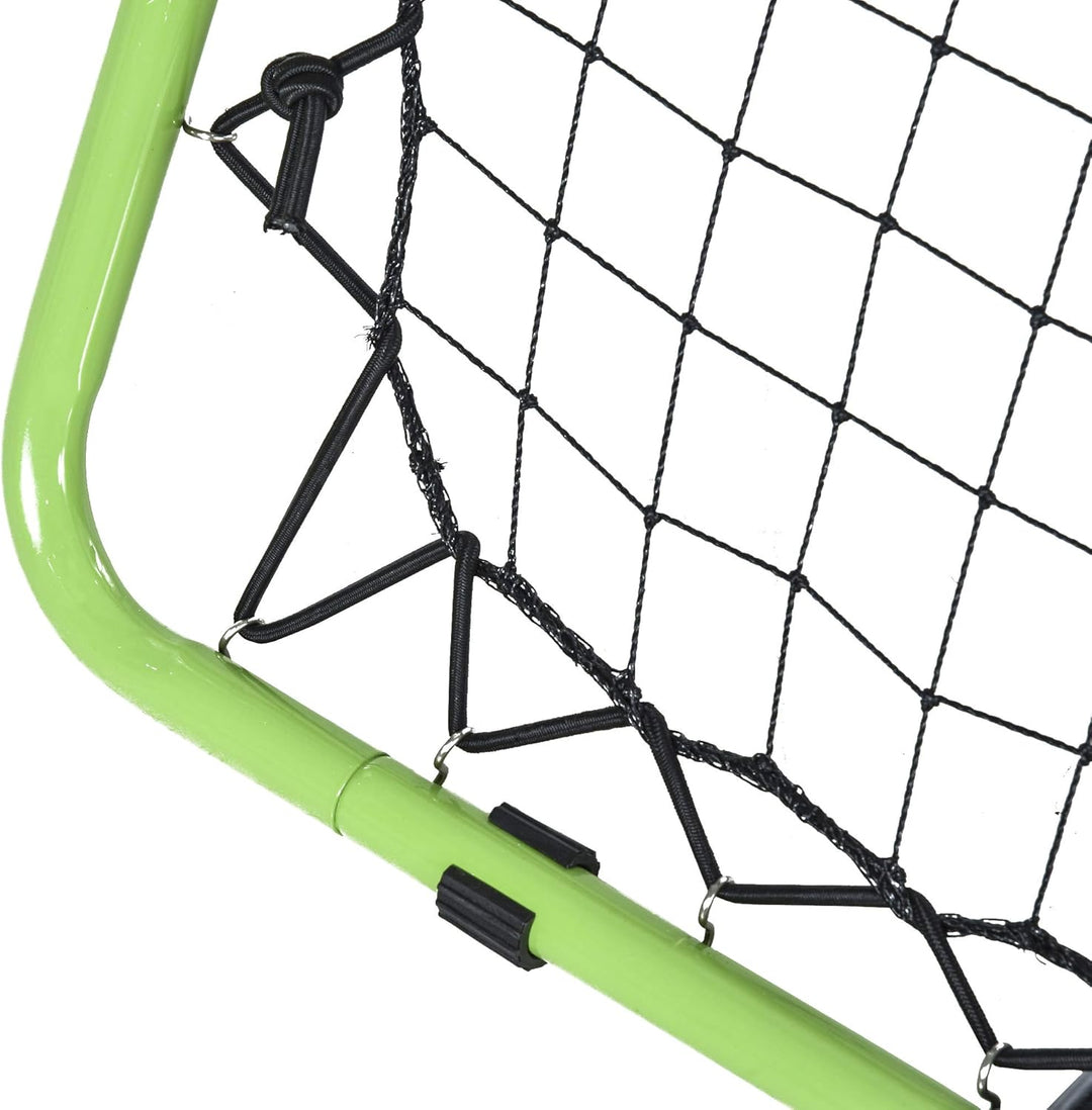 HOMCOM Fussball Rebounder Kickback Tor Rückprallwand Netz für Baseball Basketball beidseitiger Rückp