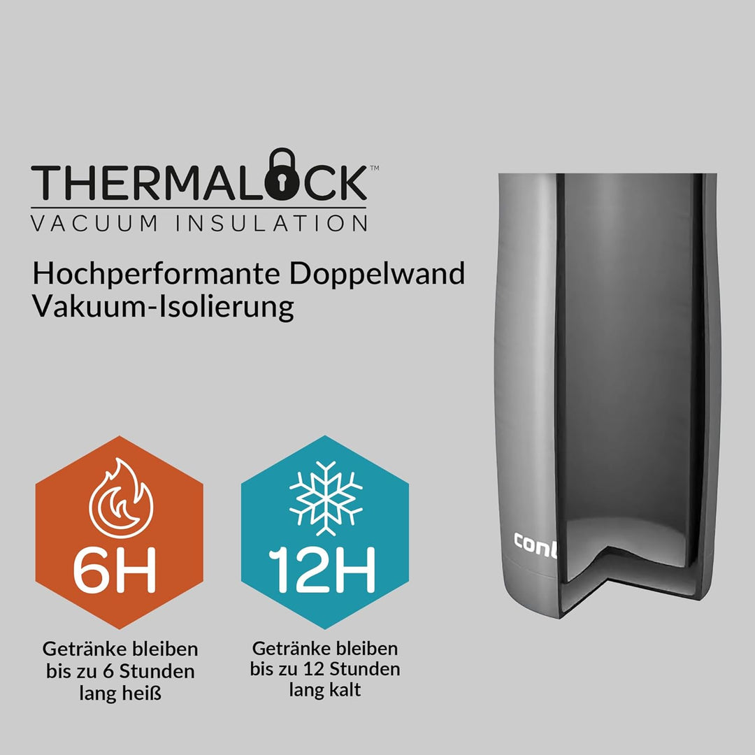 Contigo Byron 2.0 Thermobecher, Edelstahl Isolierbecher mit Snapseal Verschluss, Kaffeebecher to go,