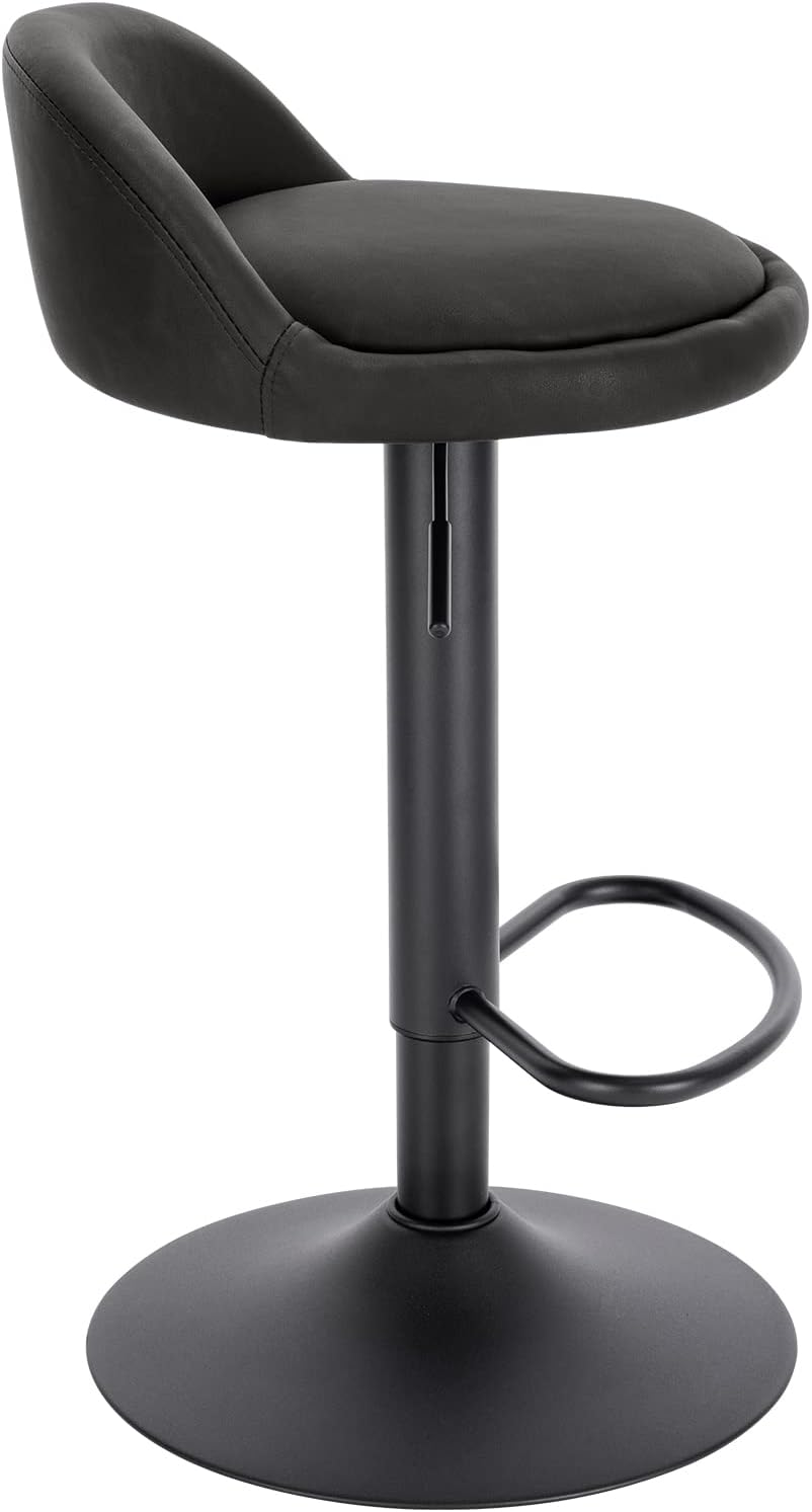 EUGAD Barhocker 2er Set 360° Drehstuhl Barstuhl mit Rückenlehne Fussstütze 120kg belastbar höhenvers