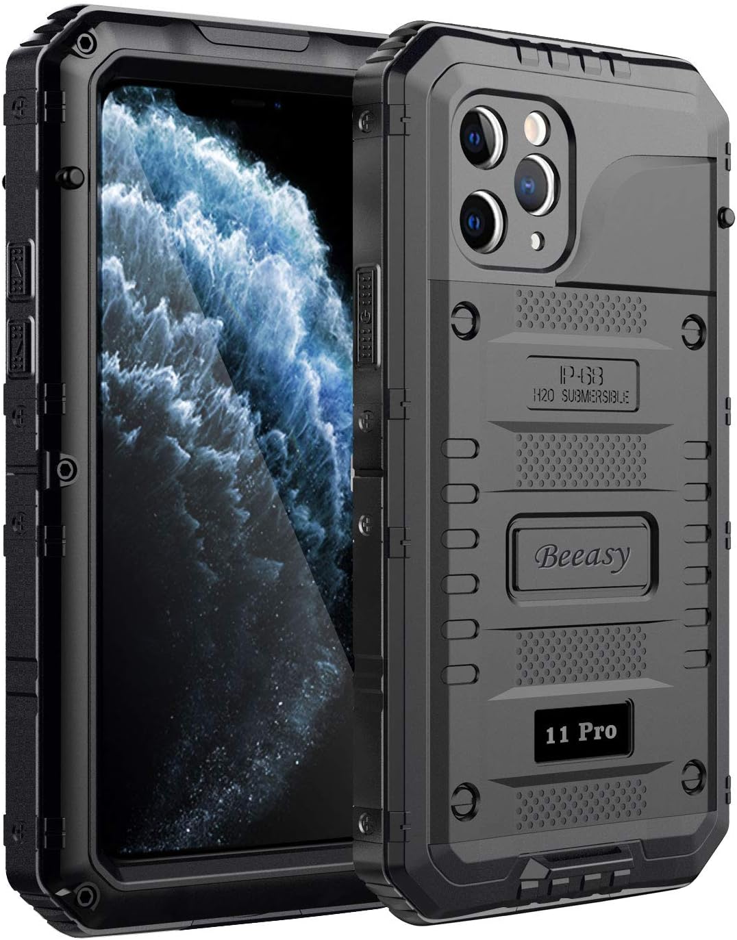 Beeasy für iPhone 11 Pro Hülle (5,8") Wasserdicht Outdoor, Stossfest Panzerhülle Militär 360 Grad Sc