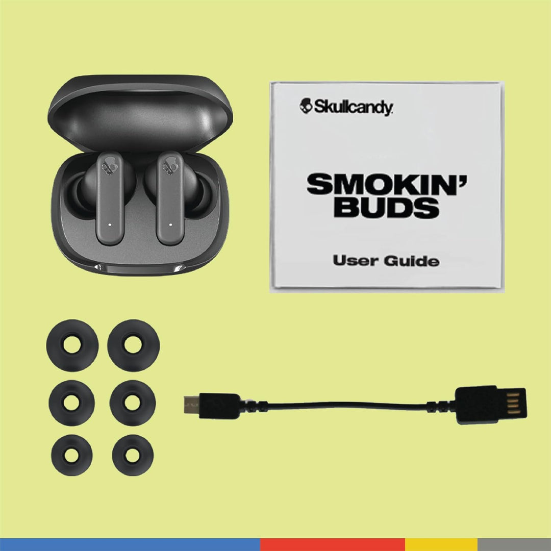 Skullcandy Smokin' Buds In-Ear Wireless-Kopfhörer, 20 Std. Akkulaufzeit, 50 % nachhaltiger Kunststof