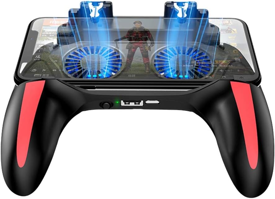 fasient Dual Cooling Fans Handy-Game-Controller, ergonomisches Smartphone-Gamepad mit 2500 mAh/5000