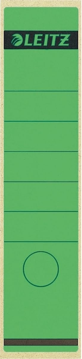 Leitz Rückenschild selbstklebend für Standard- und Hartpappe-Ordner, 100 Stück, 80 mm Rückenbreite,
