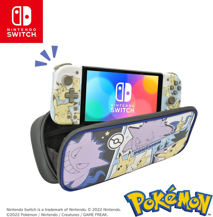 Hori Nintendo Switch Cargo Pouch Compact (Pikachu, Gengar, & Mimikyu) - Split Pad Compact Compatible