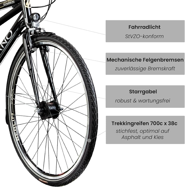 Galano Tandem Fahrrad 2 Personen Trekkingrad 21 Gang ab 150 cm Trekkingfahrrad Damen und Herren 28 Z