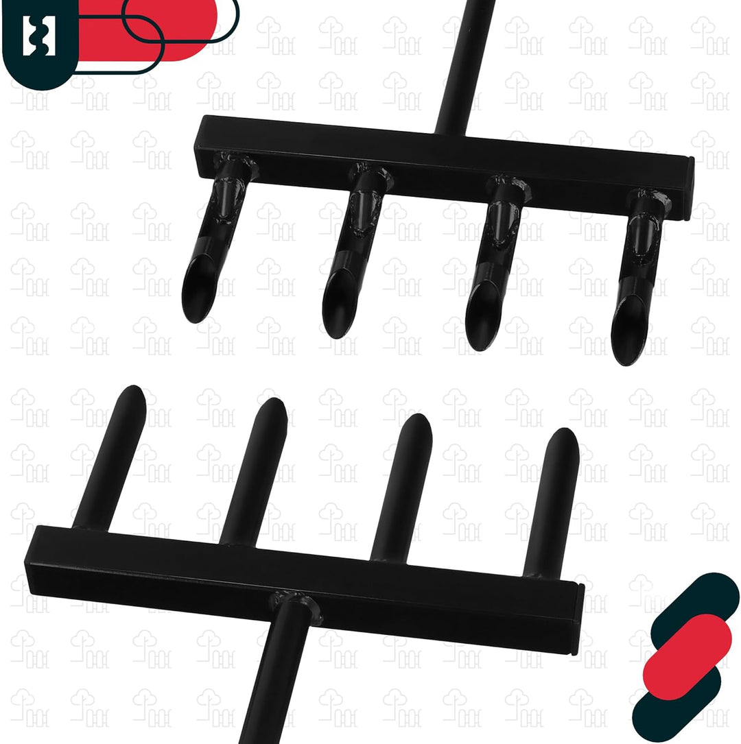 KOTARBAU® Rasenlüfter manuell + Handschuhe 105 cm Aerifizierer für Rasen Handvertikutierer Rasenbelü