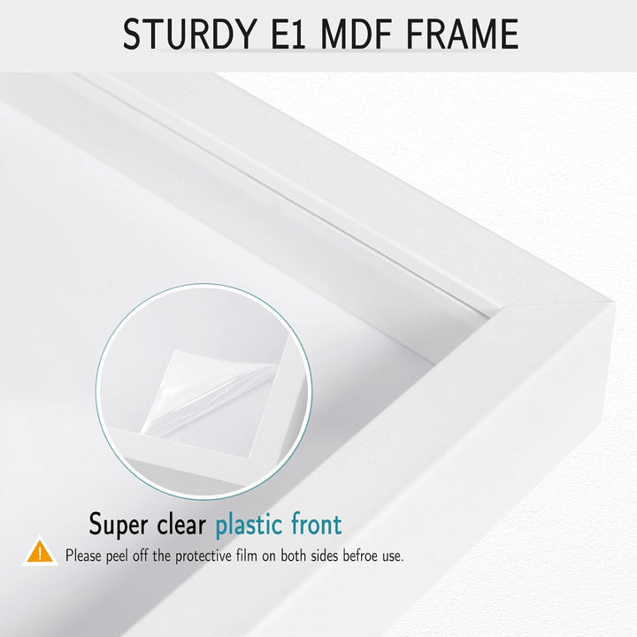 EUGAD 3D Bilderrahmen zum Befüllen, Objektrahmen Spardose 30x30 cm, tiefer Rahmen für Objekte bis 3