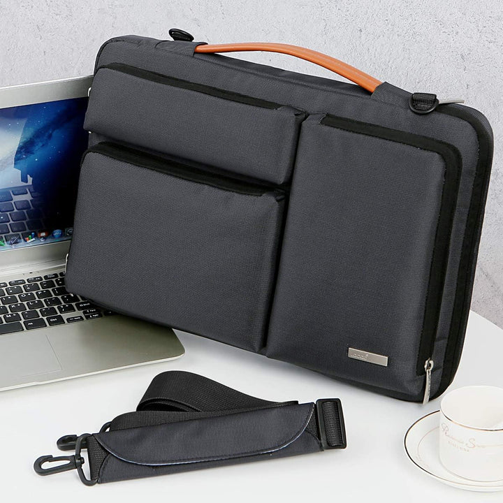 Lacdo 15.6 Zoll 360° Rundumschutz Laptop Schultertasche Hülle für 15.6 Zoll Lenovo Ideapad/ThinkPad,