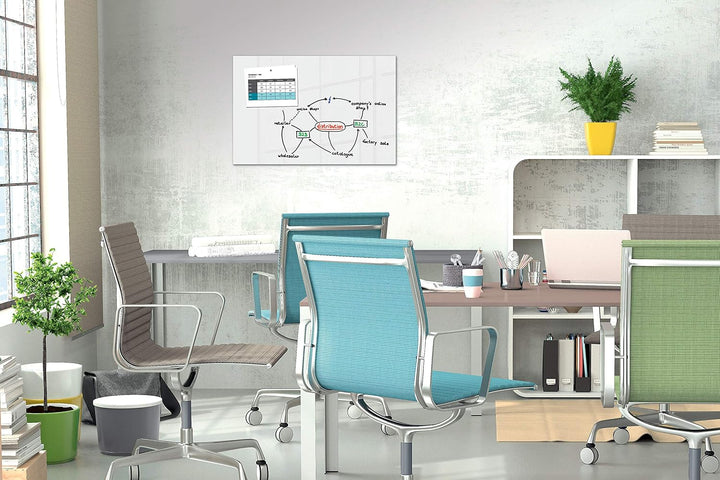 Be!Board B1300 Grosse Glas-Magnettafel / Whiteboard rein-weiss, 90 x 60 cm super weiss 90 x 60 cm, s