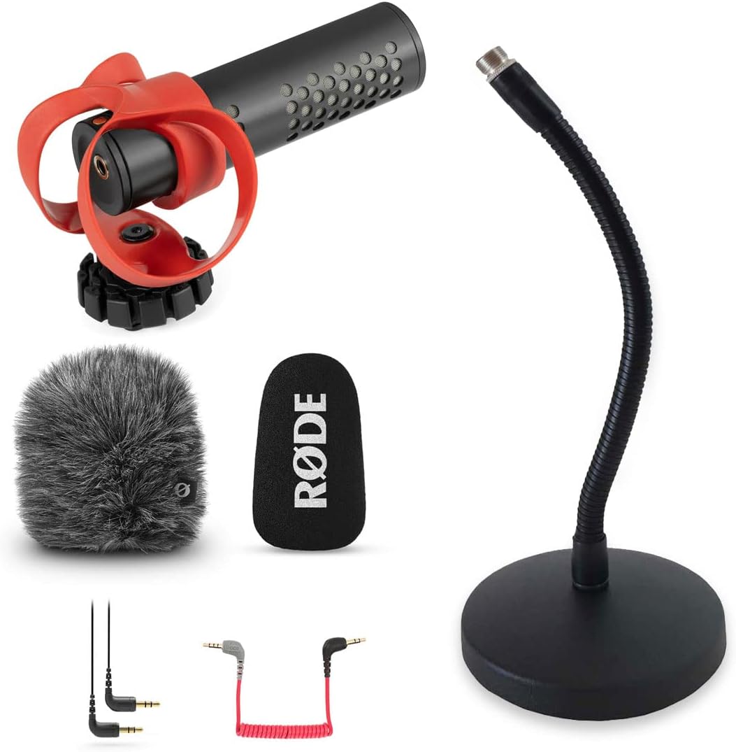 Rode Videomicro II Video-Mikrofon + keepdrum Tisch-Stativ