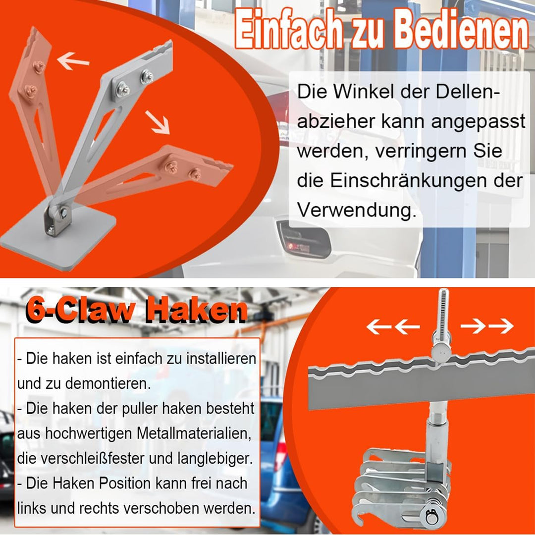 Lfhelper 6 Dent Puller Kit 625 mm Nivellierstange Single Leg Dent Puller 200 mm Dent Pull Bar Auto M