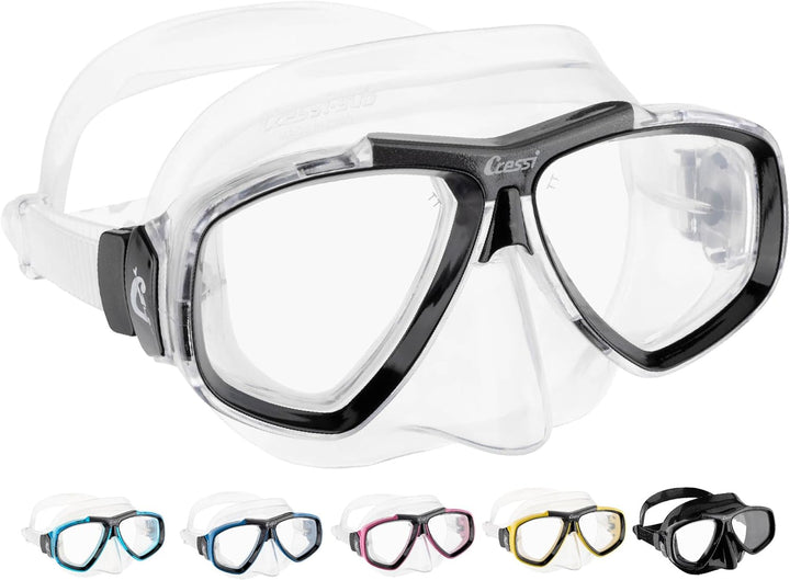 Cressi Focus - Schnorchelmaske, Einstellbar Schnorchelset Erwachsene, Taucherbrille Kinder und Tauch